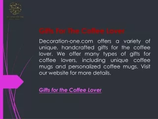 Gifts For The Coffee Lover  Decoration-one.com