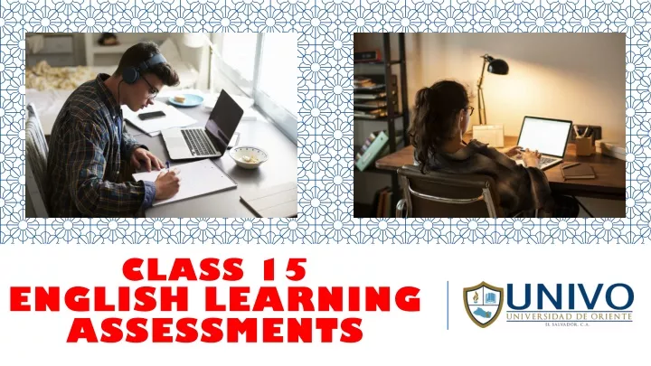 class 15 english learning assessments