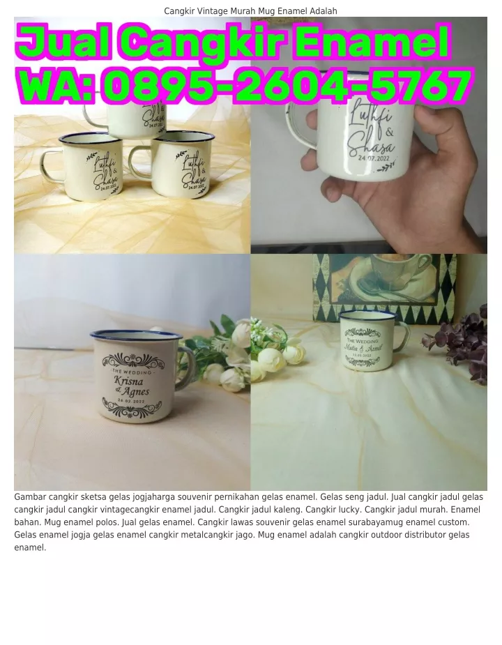 cangkir vintage murah mug enamel adalah