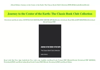 {Read Online} Journey to the Center of the Earth The Classic Book Club Collection [PDF EPuB AudioBook Ebook]