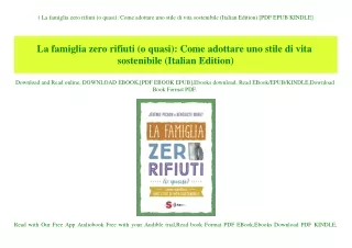 (B.O.O.K.$ La famiglia zero rifiuti (o quasi) Come adottare uno stile di vita sostenibile (Italian Edition) [PDF EPUB KI