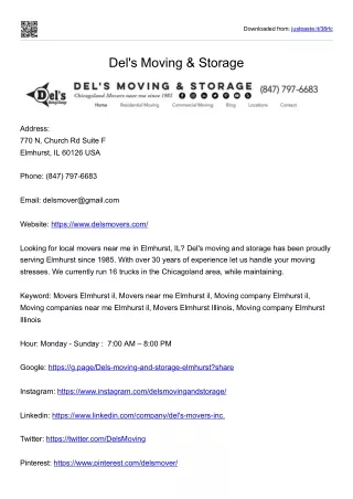 Del's Moving & Storage