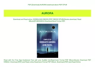 PDF [Download] AURORA download ebook PDF EPUB