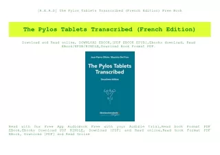 r e a d the pylos tablets transcribed french