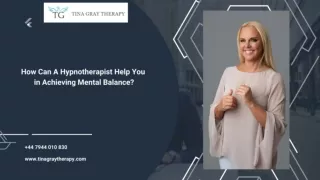 How Can A Hypnotherapist Help You in Achieving Mental Balance