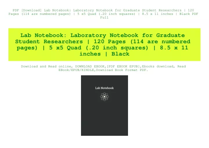 pdf download lab notebook laboratory notebook