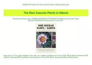[READ PDF] Kindle The Rare Vascular Plants of Alberta (Ebook pdf)