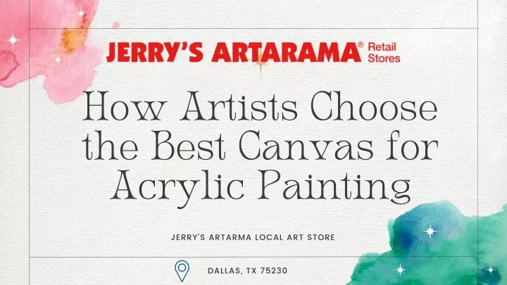 how artists choose the best canvas for acrylic