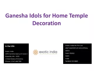 Ganesha Idols for Home Temple Decoration