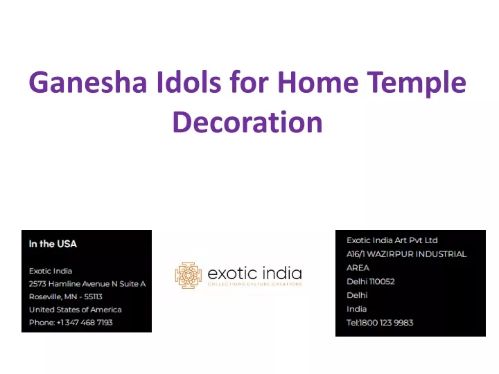 ganesha idols for home temple decoration