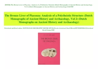 [BOOK] The Bronze Liver of Piacenza Analysis of a Polytheistic Structure (Dutch Monographs of Ancient History and Archae