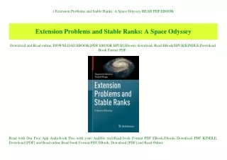 ^DOWNLOAD-PDF) Extension Problems and Stable Ranks A Space Odyssey READ PDF EBOOK
