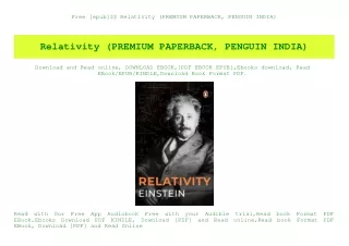 Free [epub]$$ Relativity (PREMIUM PAPERBACK  PENGUIN INDIA) (DOWNLOAD E.B.O.O.K.^)