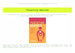 [read ebook] Parenting Rewired ^DOWNLOAD E.B.O.O.K.#