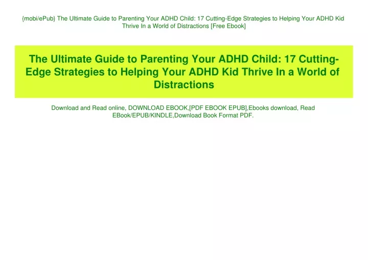 mobi epub the ultimate guide to parenting your