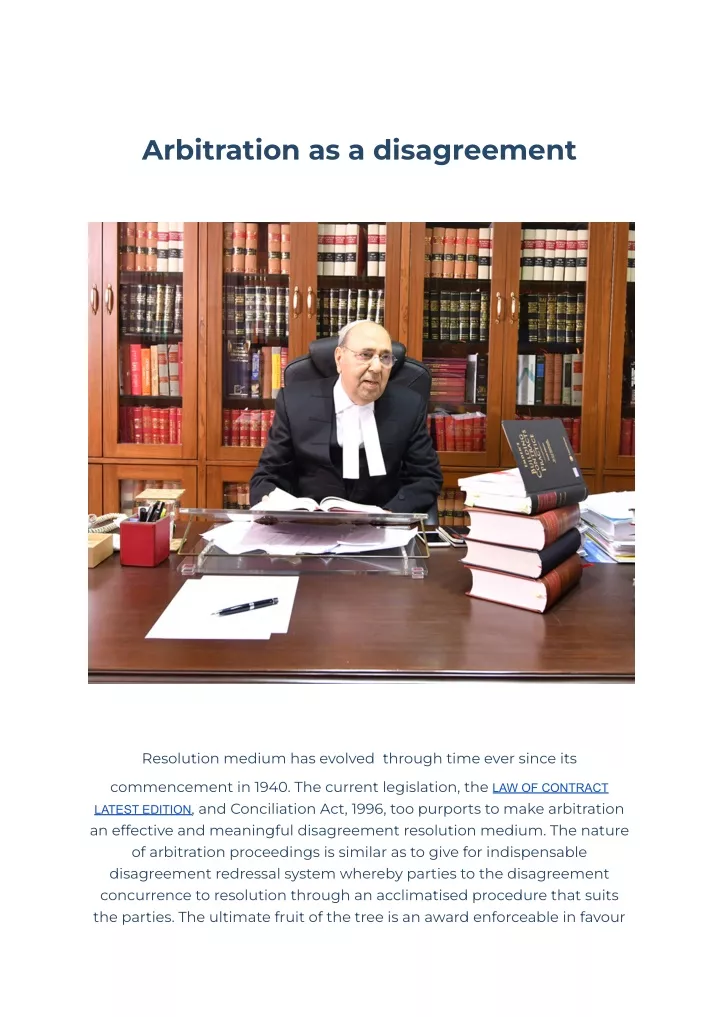 arbitration as a disagreement