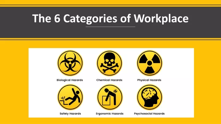 the 6 categories of workplace