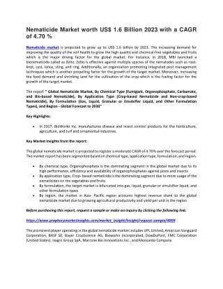 nematicide market worth us 1 6 billion 2023 with