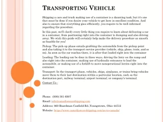 transporting vehicle