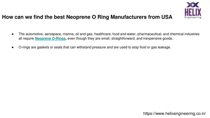 how can we find the best neoprene o ring manufacturers from usa