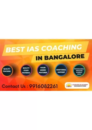 Best IAS Coaching Institute In Bangalore Achievers IAS Academy