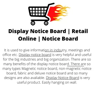 display notice board retail online notice board