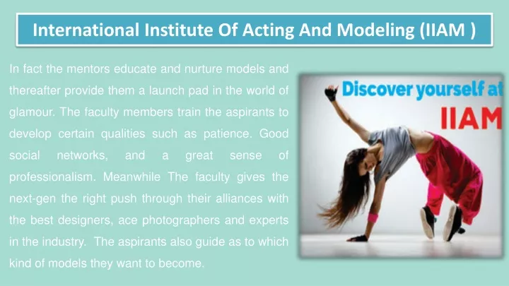 international institute of acting and modeling iiam
