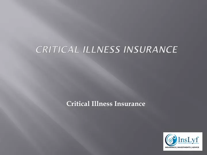 critical illness insurance