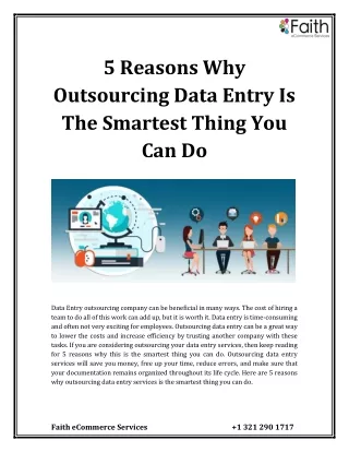 5 reasons why outsourcing data entry