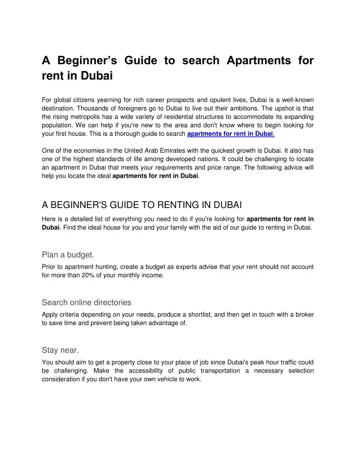 a beginner s guide to search apartments for rent