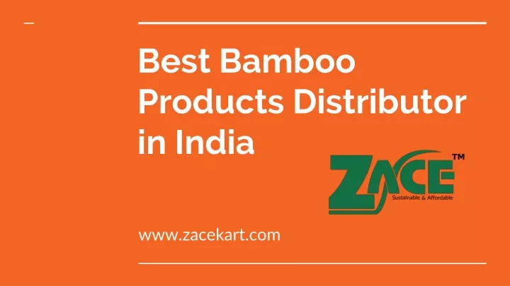 best bamboo products distributor in india