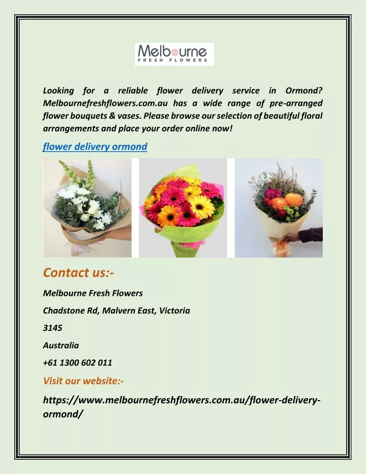 looking for a reliable flower delivery service