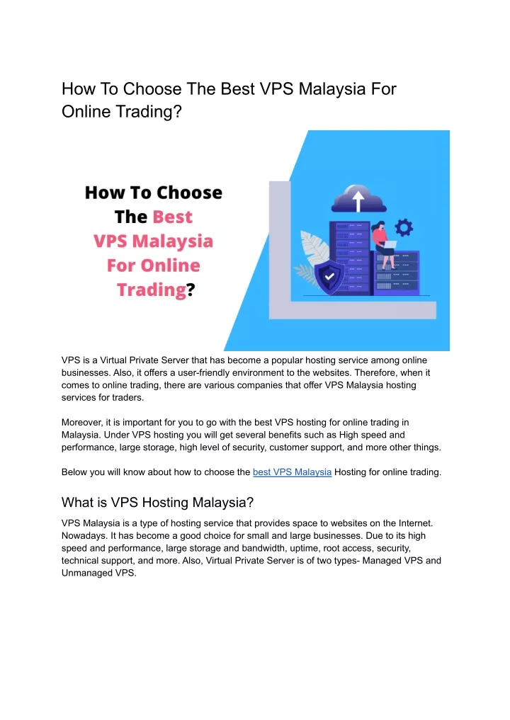 how to choose the best vps malaysia for online