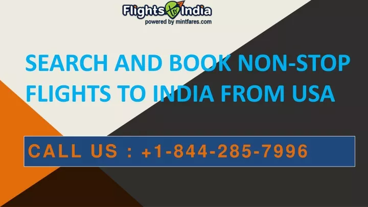 search and book non stop flights to india from usa