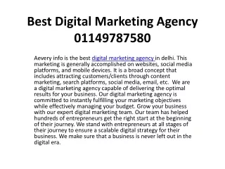 Best Digital Marketing Agency 01149787580