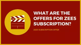 what are the offers for zee5 subscription