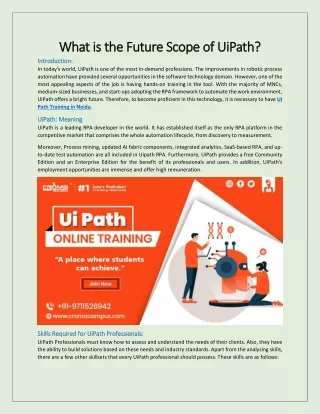 what is the future scope of uipath what