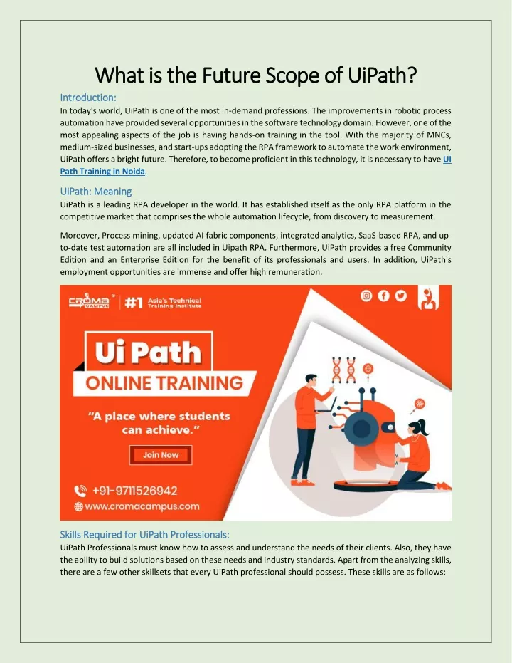 what is the future scope of uipath what