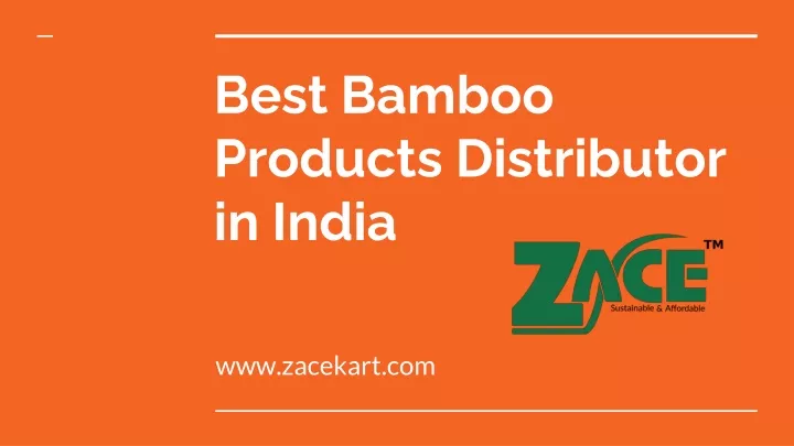 best bamboo products distributor in india