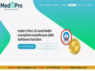 MedQPro _JCI and NABH Compliance_ Accreditation Tools