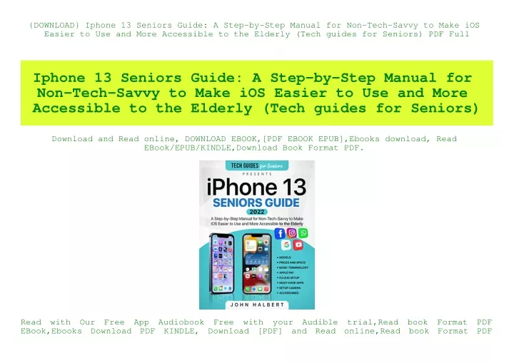 download iphone 13 seniors guide a step by step