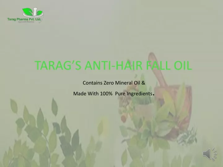 tarag s anti hair fall oil