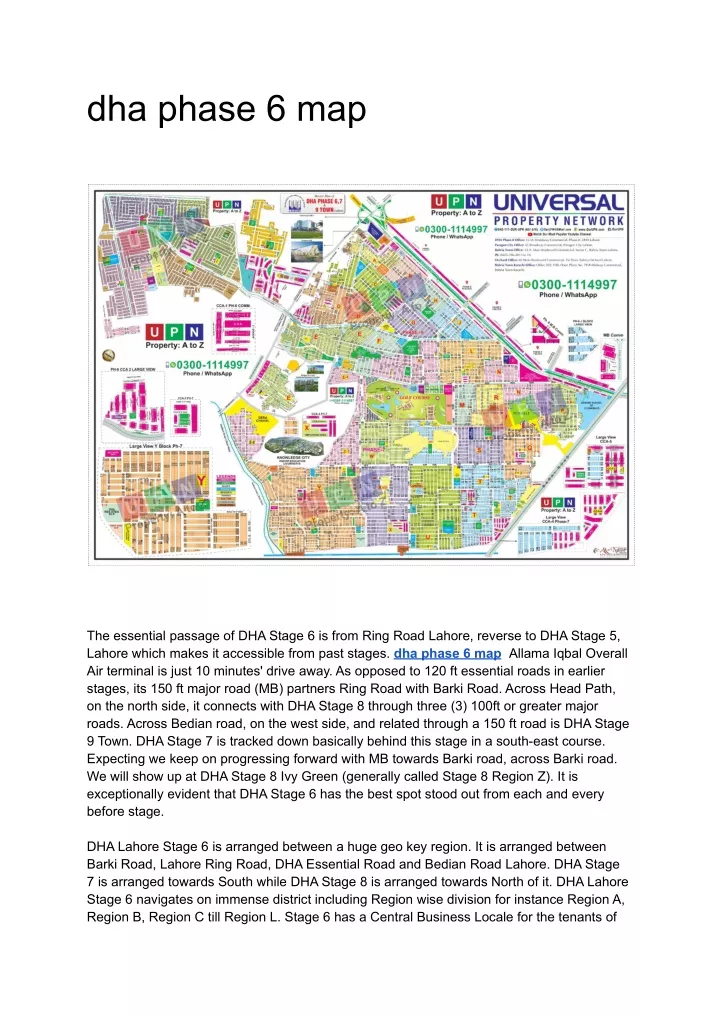 dha phase 6 map