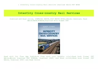 ^READ) InterCity Cross-country Rail Services download ebook PDF EPUB