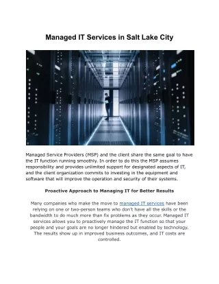 Managed IT Services in Salt Lake City | Net Fusion Designs