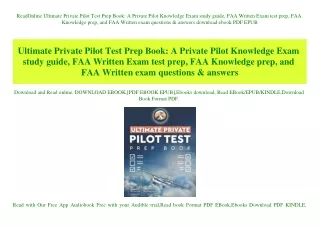ReadOnline Ultimate Private Pilot Test Prep Book A Private Pilot Knowledge Exam study guide  FAA Written Exam test prep