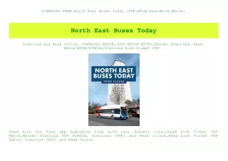 DOWNLOAD FREE North East Buses Today [PDF EPuB AudioBook Ebook]