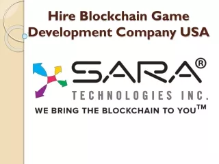 Hire Blockchain Game Development Company USA