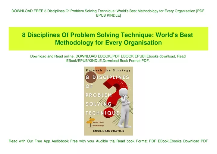 8 disciplines of problem solving ppt