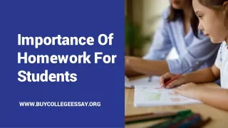 Importance of Homework for students